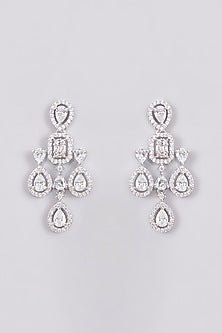 White Finish Zircon Necklace Set