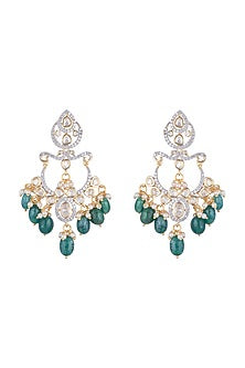 Gold Finish Kundan Earrings
