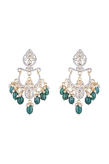 Gold Finish Kundan Earrings