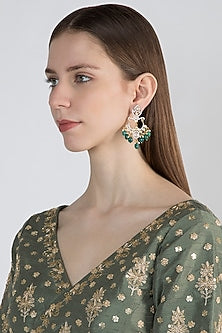 Gold Finish Kundan Earrings