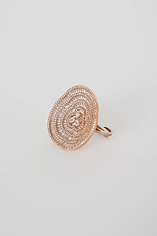 Rose Gold Finish Diamond Ring