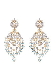 Gold Finish Fusion Style Earrings
