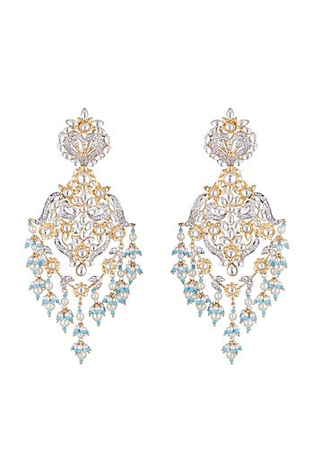 Gold Finish Fusion Style Earrings