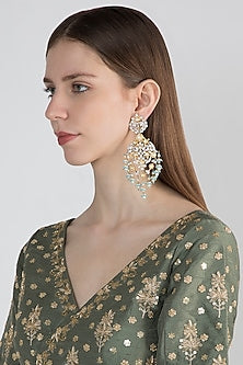 Gold Finish Fusion Style Earrings