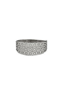 White Finish Diamond Bangle