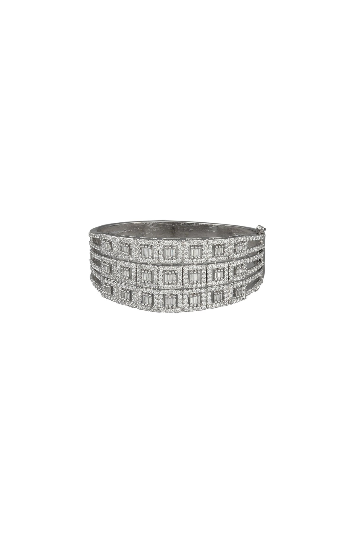 White Finish Diamond Bangle