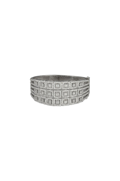 White Finish Diamond Bangle