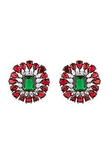 Black Rhodium Finish Stud Earrings