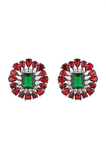 Black Rhodium Finish Stud Earrings