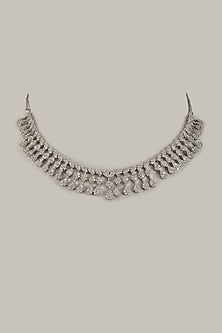 White Finish Zircon Necklace