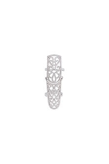 White Finish Diamond Ring