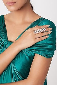 White Finish Diamond Ring