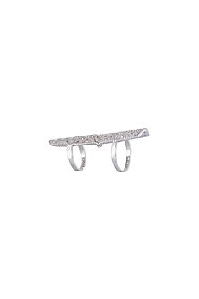 White Finish Diamond Ring