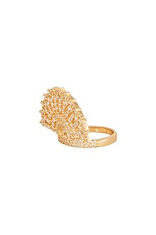 Gold Finish Diamond Ring