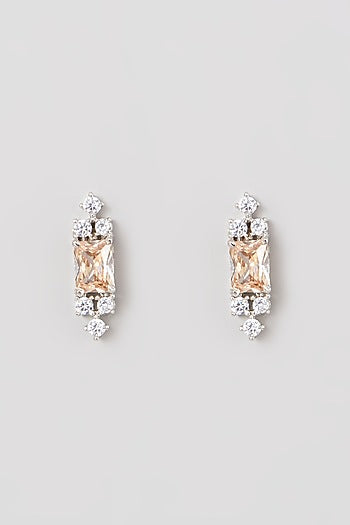 White Finish Zircons Necklace Set