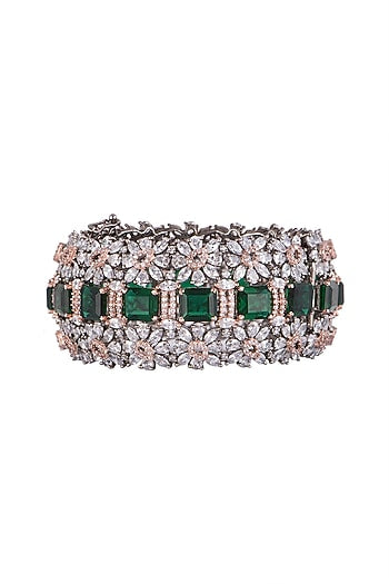 Black Rhodium Finish Openable Bangle