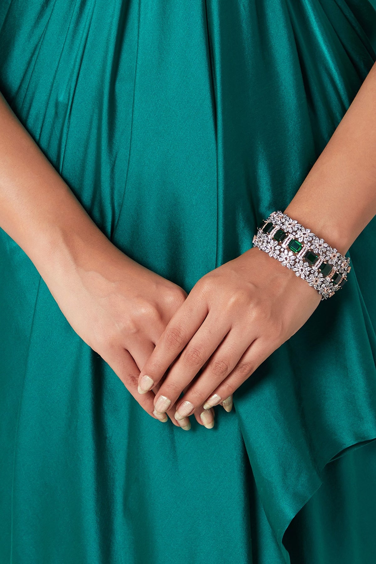 Black Rhodium Finish Openable Bangle