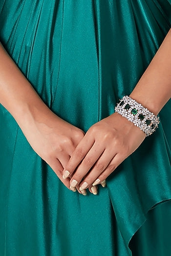 Black Rhodium Finish Openable Bangle