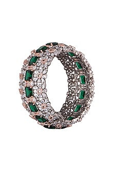 Black Rhodium Finish Openable Bangle