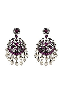 Black Rhodium Finish Diamond Earrings