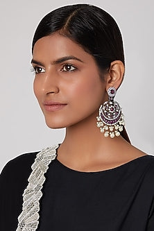 Black Rhodium Finish Diamond Earrings