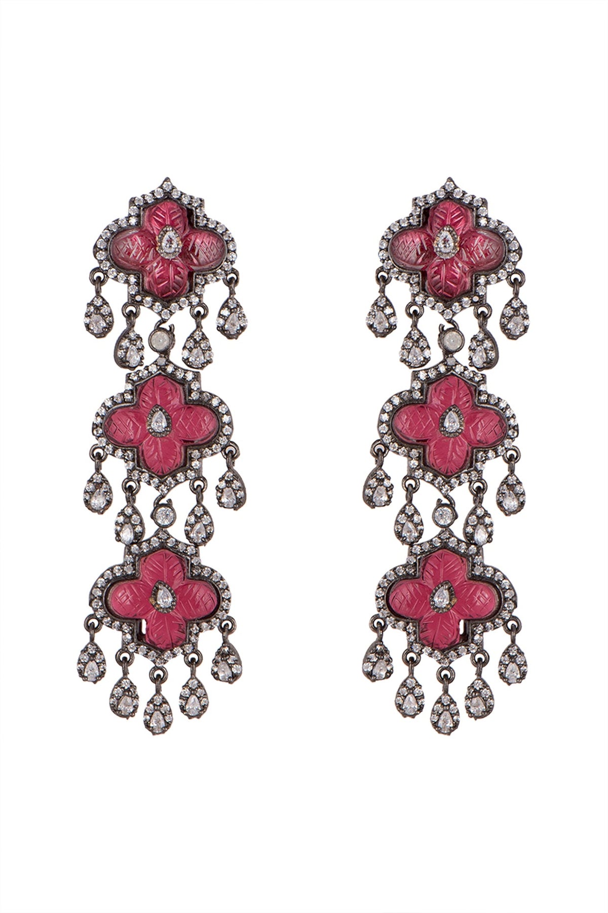 Black Rhodium Finish Earrings
