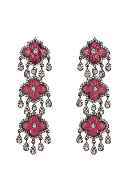 Black Rhodium Finish Earrings