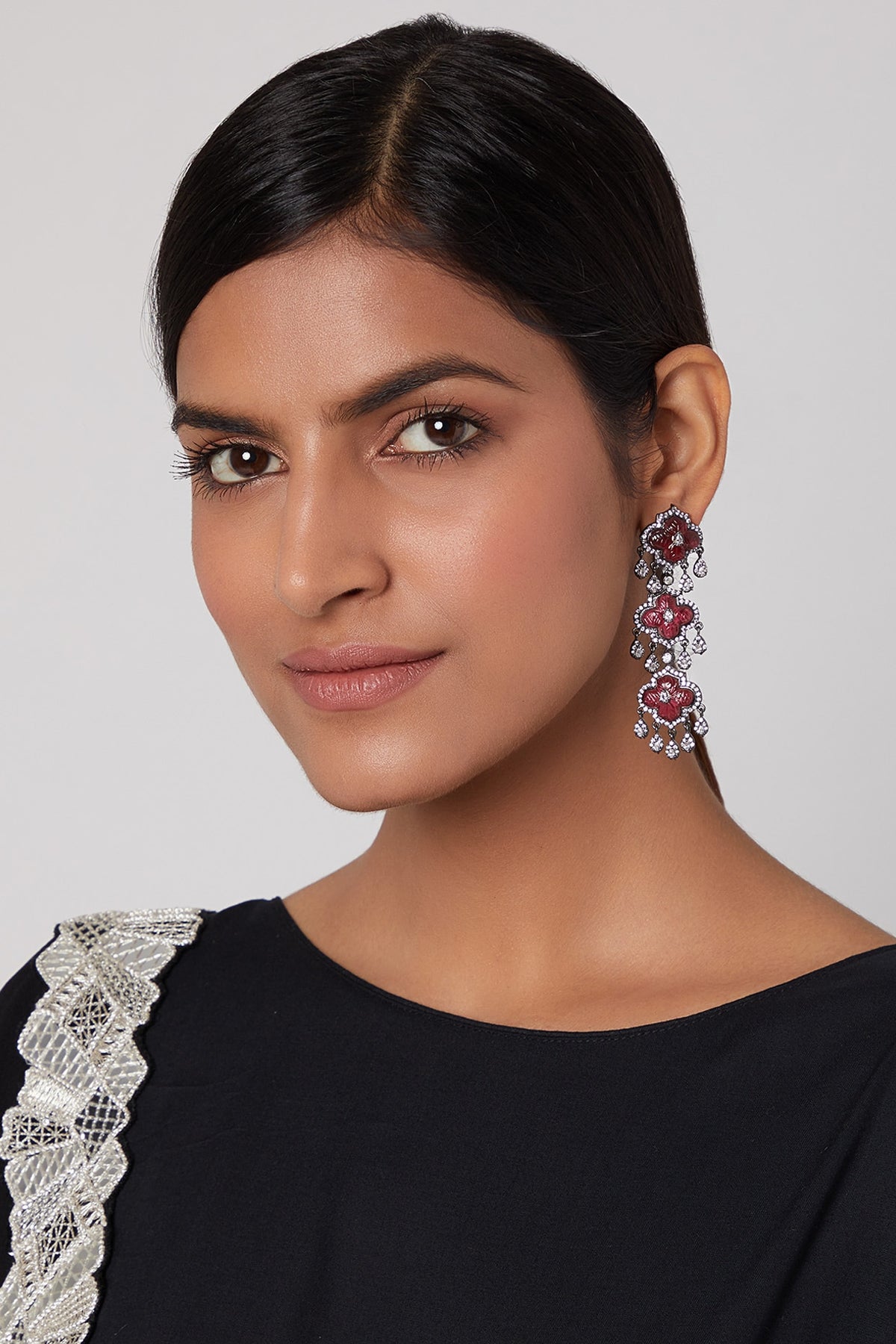 Black Rhodium Finish Earrings
