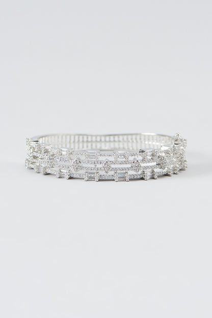 White Finish Zircon Bracelet