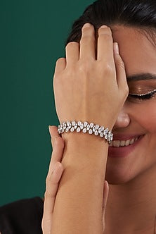 White Finish Zircon Bracelet