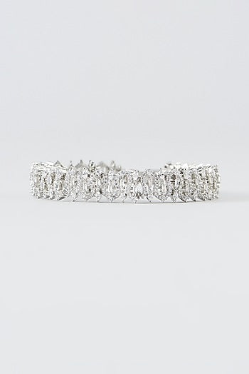 White Finish Zircon Bracelet
