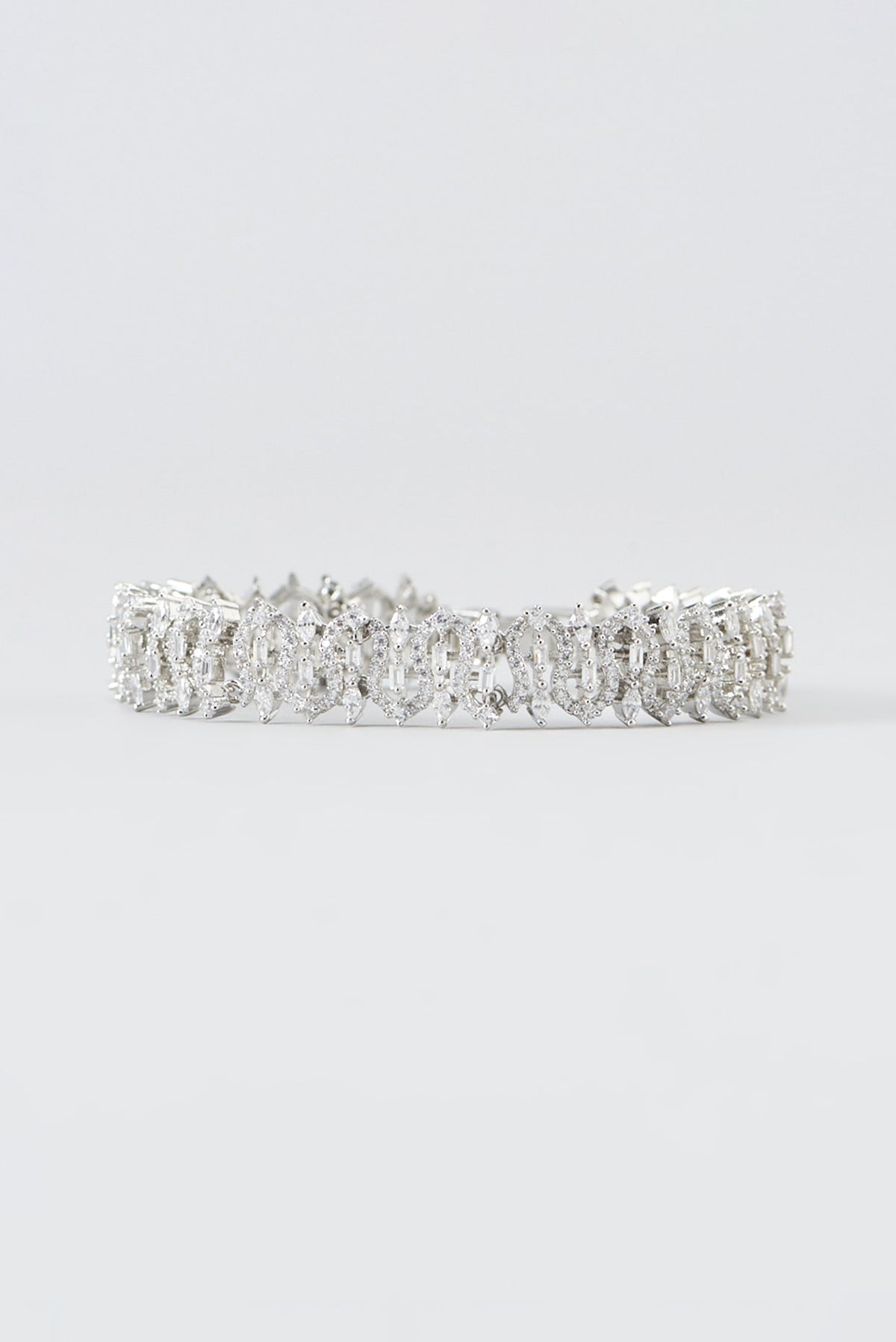 White Finish Zircon Bracelet