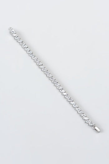 White Finish Zircon Bracelet