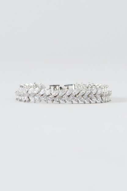 White Finish Zircon Bracelet