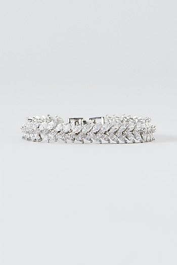 White Finish Zircon Bracelet