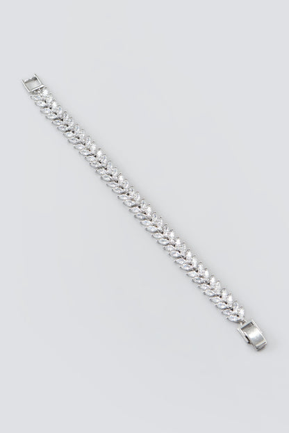 White Finish Zircon Bracelet