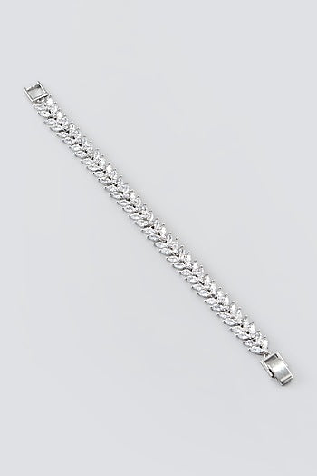 White Finish Zircon Bracelet