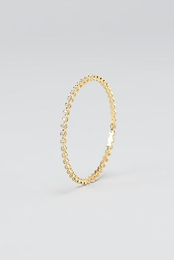 Gold Finish Zircon Bangles (Set of 12)
