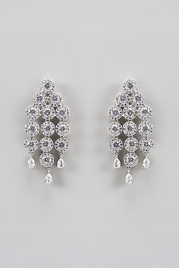 White Finish Zircon Necklace Set