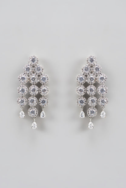 White Finish Zircon Necklace Set