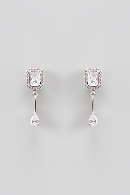 White Finish Zircon Necklace Set