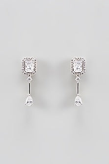 White Finish Zircon Necklace Set