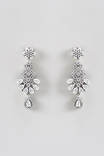White Finish Zircon Necklace Set
