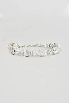 White Finish Zircon Bracelet