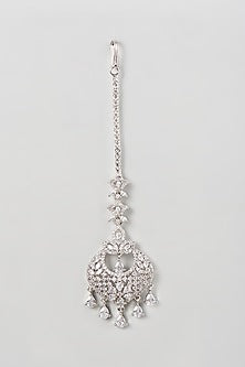 White Finish Zircon Maangtikka