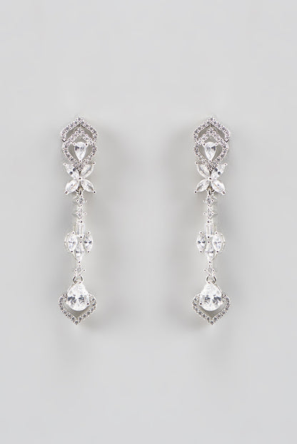 White Finish Zircon Necklace Set