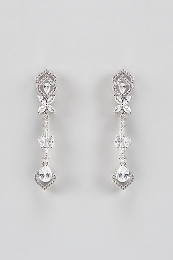 White Finish Zircon Necklace Set