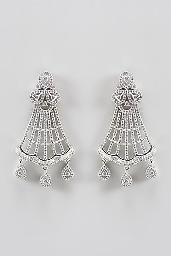 White Finish Zircon Necklace Set