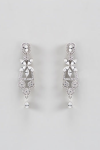 White Finish Zircon Necklace Set