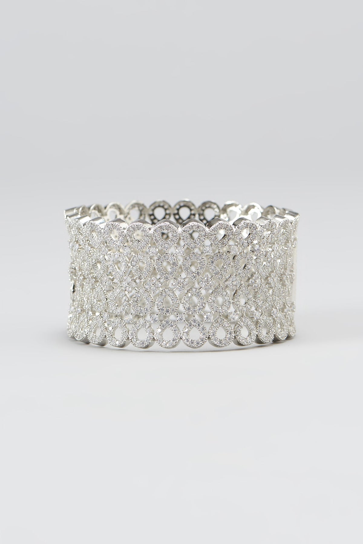 White Finish Zircon Bracelet